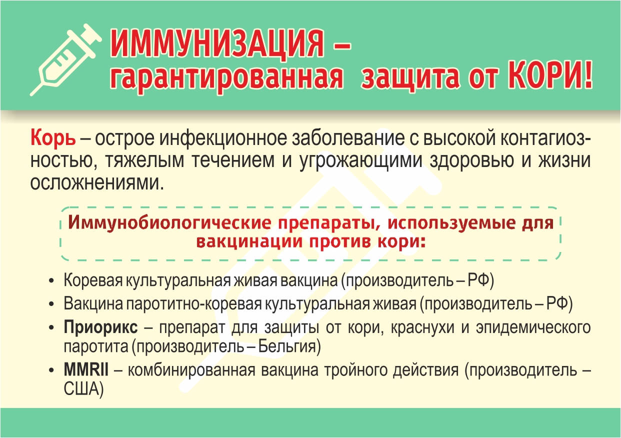 Вакцинация против краснухи схема